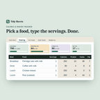 Calorie & Macro Tracker preview: adding foods to the log and watching calories and macros update against the daily targets