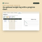 Calorie & Macro Tracker, inside the spreadsheet: An optional weight log with a progress chart