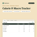 Calorie & Macro Tracker spreadsheet template for Excel and Google Sheets