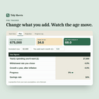 FIRE Tracker preview: changing the monthly amount and watching the years to go change