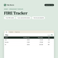 FIRE Tracker spreadsheet template for Excel and Google Sheets