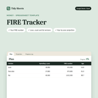 FIRE Tracker spreadsheet template for Excel and Google Sheets