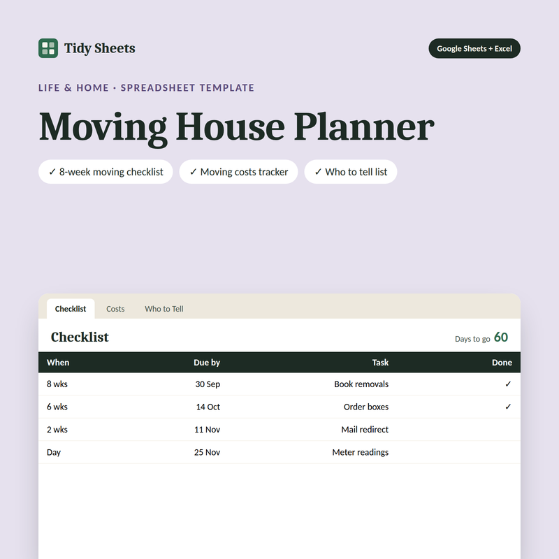 Moving House Planner