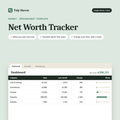 Net Worth Tracker spreadsheet template for Excel and Google Sheets