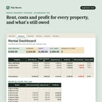 Rental Property Tracker, inside the spreadsheet: Rent, costs and profit for every property, and what's still owed