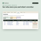 Side Hustle Tracker, inside the spreadsheet: See who owes you and what's overdue