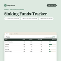 Sinking Funds Tracker spreadsheet template for Excel and Google Sheets