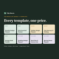 Tidy Sheets Whole-Life Bundle of 8 spreadsheet templates